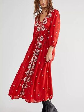 embroidered fable midi dress Embroidered Fable Midi Dress